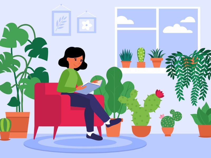 Espaço de autocuidado para controle da ansiedade