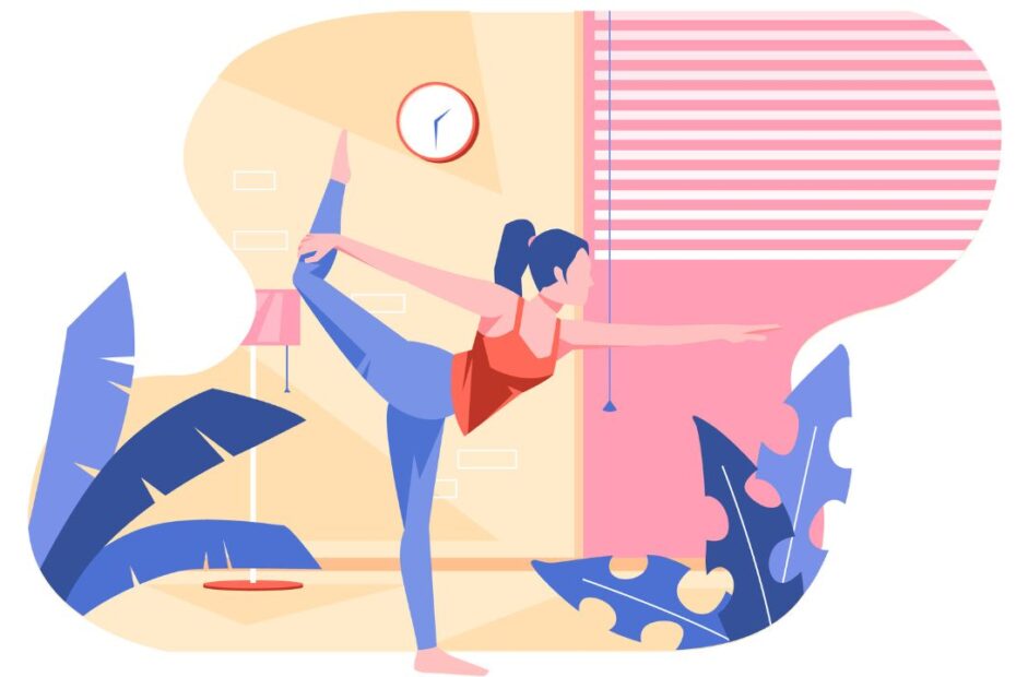 Ilustração de atividade Yoga e Pilates e desvendando a escolha ideal